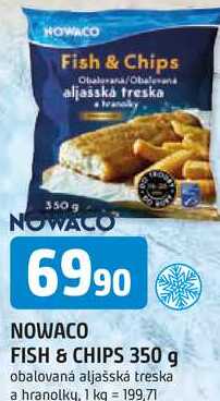 NOWACO FISH & CHIPS 350 g obalovaná aljašská treska a hranolky