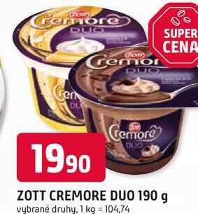 ZOTT CREMORE DUO 190 g