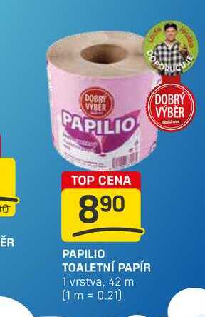 PAPILIO TOALETNÍ PAPÍR 1 vrstva, 42 m