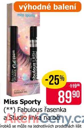 Miss Sporty Fabulous řasenka a Studio linka na oči