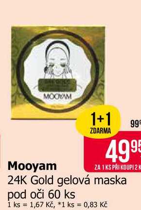 Mooyam Gold gelová maska pod oči 60 ks