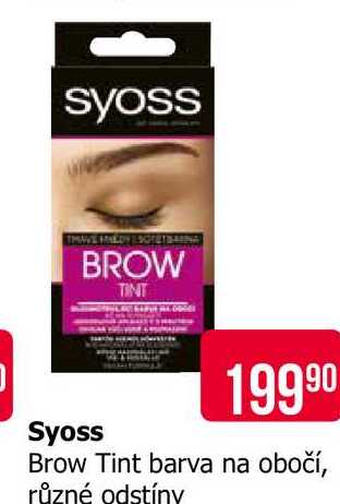 Syoss Brow Tint barva na obočí, různé odstíny