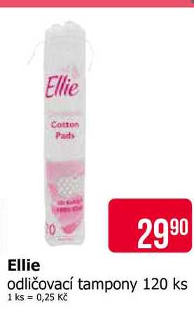 Ellie odličovací tampony 120 ks 