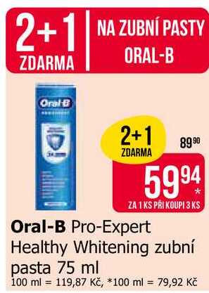 Oral-B Pro-Expert Healthy Whitening zubní pasta 75 ml 