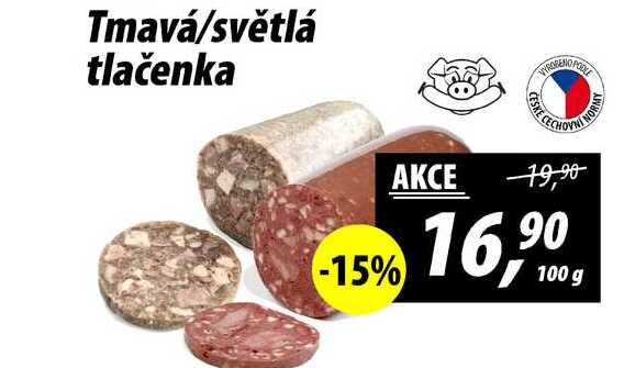 Tmavá/světlá tlačenka, 100 g 