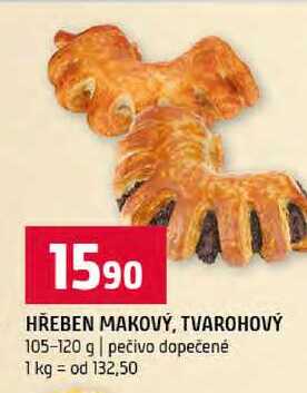 HŘEBEN MAKOVÝ, TVAROHOVÝ 105-120 g pečivo dopečené 