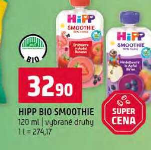 HIPP BIO SMOOTHIE 120 ml vybrané druhy 