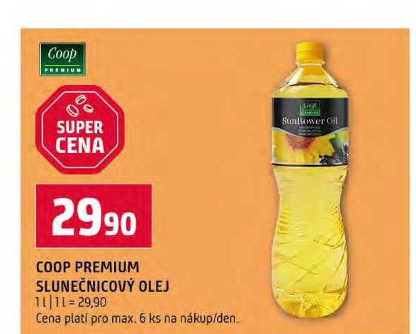 COOP PREMIUM SLUNEČNICOVÝ OLEJ 1l