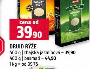 DRUID RÝŽE 400 g thajská jasmínová 400 g basmati