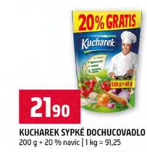KUCHAREK SYPKÉ DOCHUCOVADLO 200 g + 20% navíc 