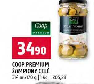 COOP PREMIUM ŽAMPIONY CELÉ 314 ml/170 g