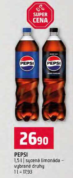 PEPSI 1,5l sycenȧ limonáda vybrané druhy