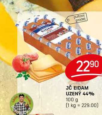 JČ EIDAM UZENÝ 44% 100 g 