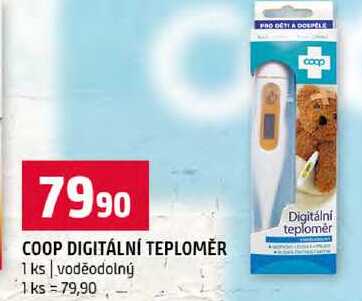 COOP DIGITÁLNÍ TEPLOMĚR 1 ks voděodolný