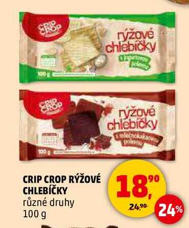 rCRIP CROP RÝŽOVÉ CHLEBÍČKY, 100 g