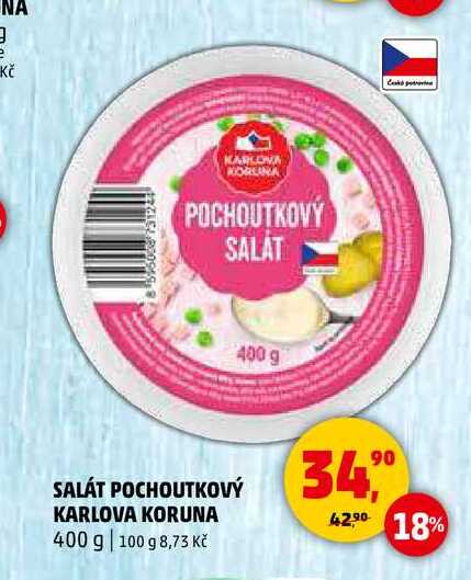 SALÁT POCHOUTKOVÝ KARLOVA KORUNA, 400 g
