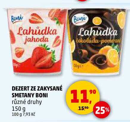 DEZERT ZE ZAKYSANÉ SMETANY BONI, 150 g