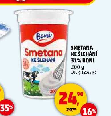 SMETANA KE ŠLEHÁNÍ KE ŠLEHÁNÍ 31% BONI, 200 g 