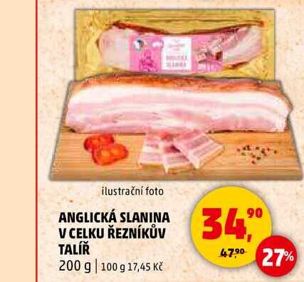 ANGLICKÁ SLANINA V CELKU ŘEZNÍKŮV TALÍŘ, 200 g