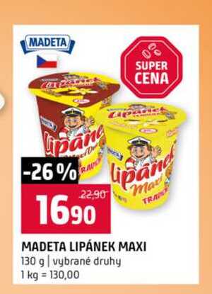 MADETA LIPÁNEK MAXI 130 g vybrané druhy