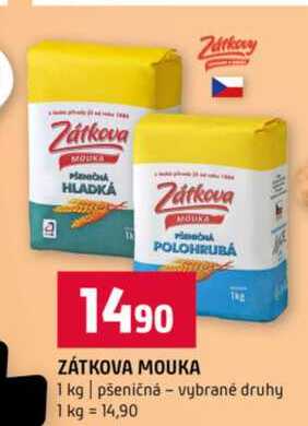 ZÁTKOVA MOUKA 1 kg pšeničná vybrané druhy 