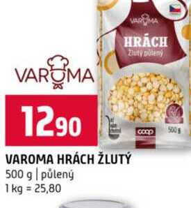 VAROMA HRÁCH ŽLUTÝ 500 g půlený 