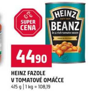HEINZ FAZOLE V TOMATOVÉ OMÁČCE 415 g 