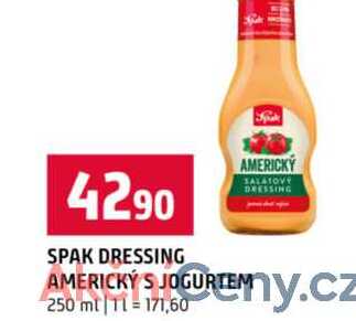 SPAK DRESSING AMERICKÝ S JOGURTEM 250 ml
