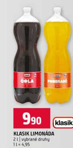 KLASIK LIMONÁDA 2l vybrané druhy 