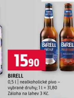 BIRELL 0,5l nealkoholické pivo vybrané druhy