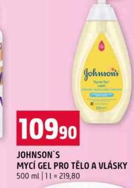 JOHNSON'S MYCÍ GEL PRO TĚLO A VLÁSKY 500 ml 