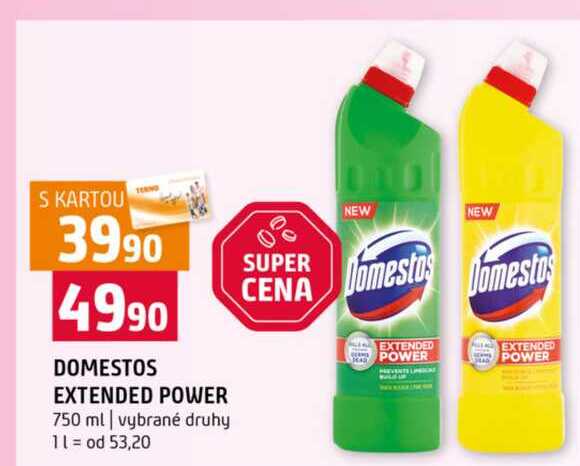 DOMESTOS EXTENDED POWER 750 ml vybrané druhy 