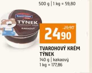 TVAROHOVÝ KRÉM TÝNEK 140 g kakaový 