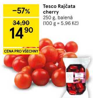 Tesco Rajčata cherry, 250 g. balená