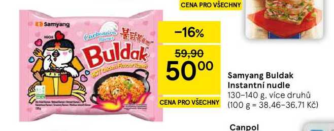 Samyang Buldak Instantní nudle, 130-140 g, více druhů 