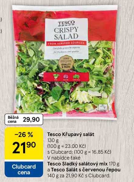 Tesco Sladký salátový mix, 170 g  