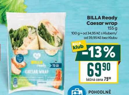 BILLA Ready Caesar wrap 155 g 