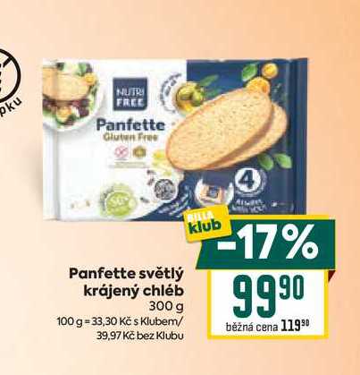 Panfette světlý krájený chléb 300 g