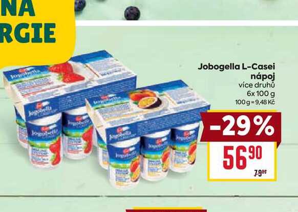Jobogella L-Casei nápoj více druhů 6x 100 g 