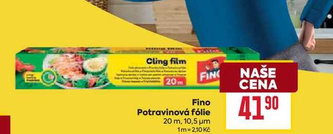 Fino Potravinová fólie 20 m, 10,5 μm