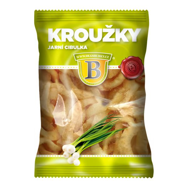 Originální hospodské brambůrky Kroužky jarní cibulka