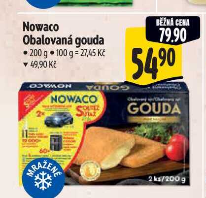 Nowaco Obalovaná gouda 200 g 