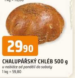 CHALUPÁŘSKÝ CHLÉB 500 g