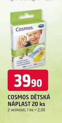 COSMOS DĚTSKÁ NÁPLAST 20 ks 2 velikosti