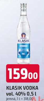 KLASIK VODKA vol. 40% 0,5l