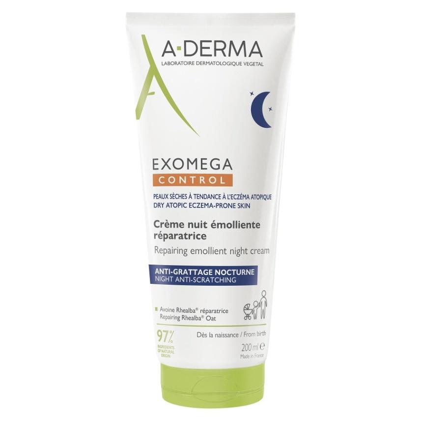 A-derma Exomega Control emolienční noční krém 200ml
