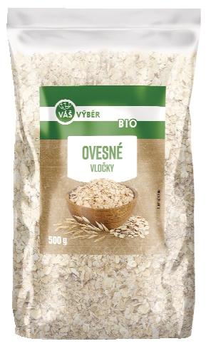 VÁŠ VÝBĚR BIO Ovesné vločky, 500 g