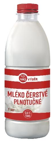 VÁŠ VÝBĚR Mléko čerstvé, 1 l