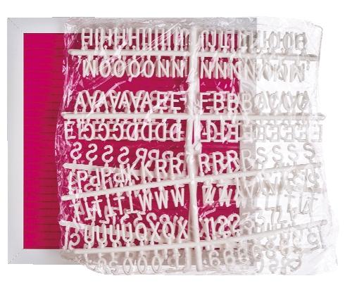 Tabule fleece s písmeny, 1 KS