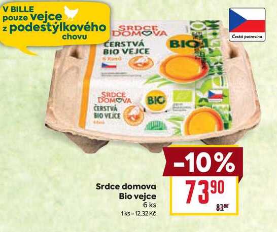 Srdce domova Bio vejce 6 ks